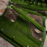 Ihuoma-14 -close upshot of Kauri underbust in Jungle Green