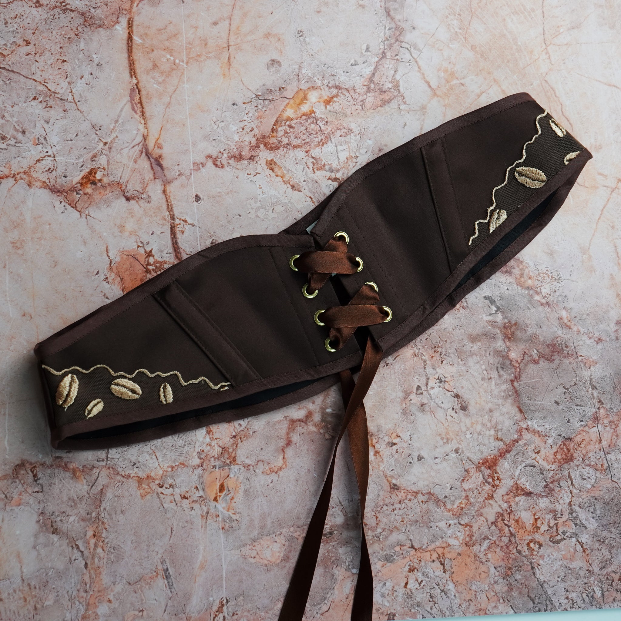 Ihuoma x Orchid Kauri Corset in Chocolate - Product shot 