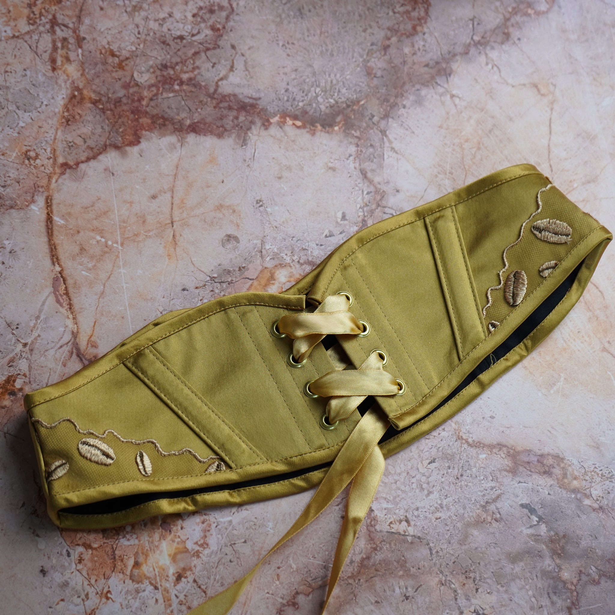 Ihuoma x Orchid Kauri Corset in Gold- Product shot 