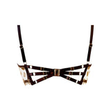 Kauri Embroidery Longline Plunge Bra ghost shot back