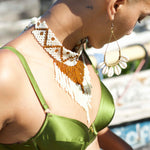 model wearing Nairobi Silk balconette - side view