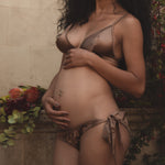 Ma’at Bronze Silk Side Tie Knicker & Ma'at boudoir Bralette_campaign_model 1_side _Ihuoma