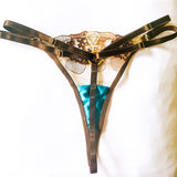Amara Azure Embroiderey Thong