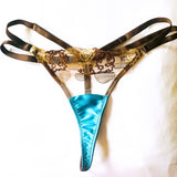 Amara Azure Embroiderey Thong