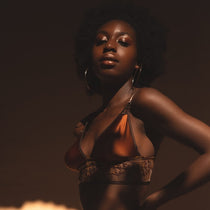 Mawu Silk Embroidery Longline Bralette_model1_Ihuoma