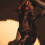 Mawu Copper Silk Tanga Brief_model1_Ihuoma