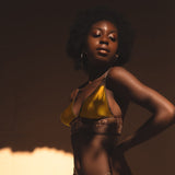 Oshun Silk Embroidery Longline Bralette