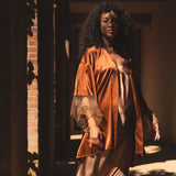 Mawu Copper Silk Kimono_model1_Ihuoma