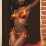 Luna Flame Silk Side Tie Knicker