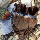 Divine Feminine Embroidered High Waist Brief with Asase Ya Balconette Bra_Flat lay_ front_Ihuoma