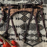 Ma'at Bronze Silk Suspender_flat lay_back_Ihuoma