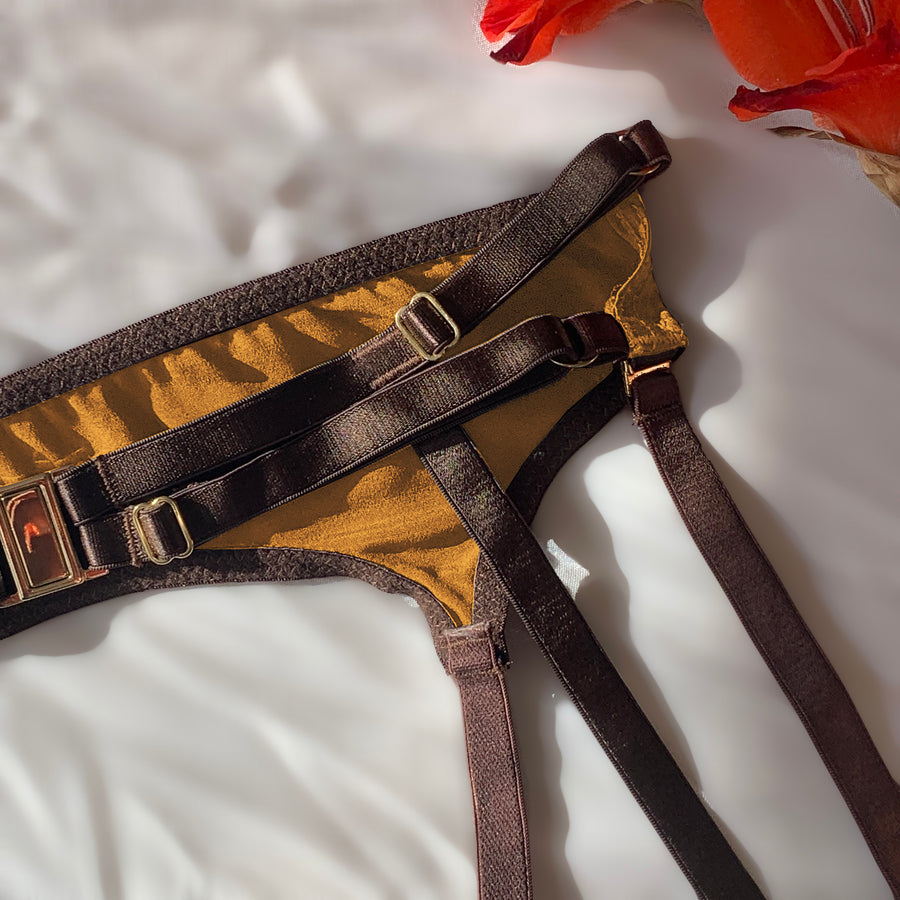 Oshun Gold Silk Suspender_flatlay2 _ back_Ihuoma