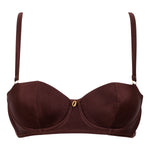 Asase Ya Chocolate Silk Balconette Bra_Product _Front_ Ihuoma 