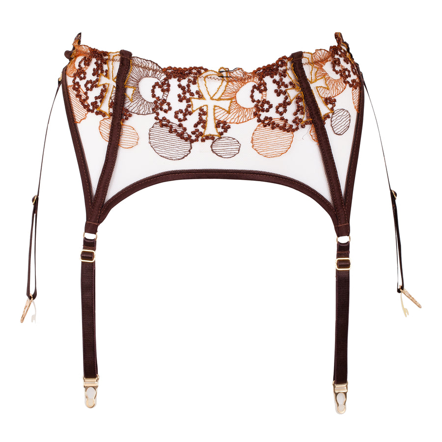Divine Feminine Embroidered Suspender product _front_ Ihuoma 